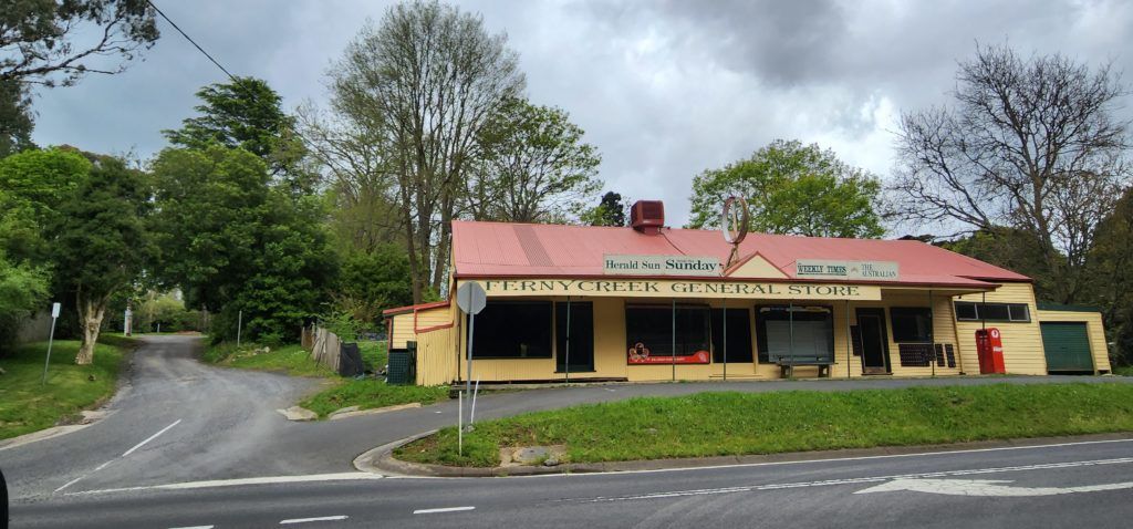 The old Ferny Creek General Store and Post Office now sold and waiting on the new owners